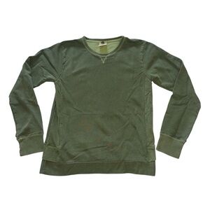 Womens Military Green Insight French Terry Crew Neck Sweatshirt Small